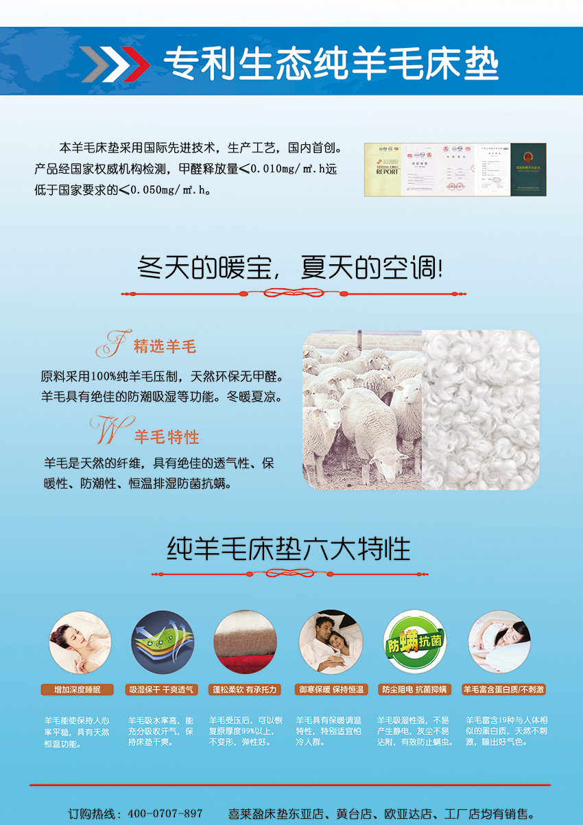 樂康羊毛墊